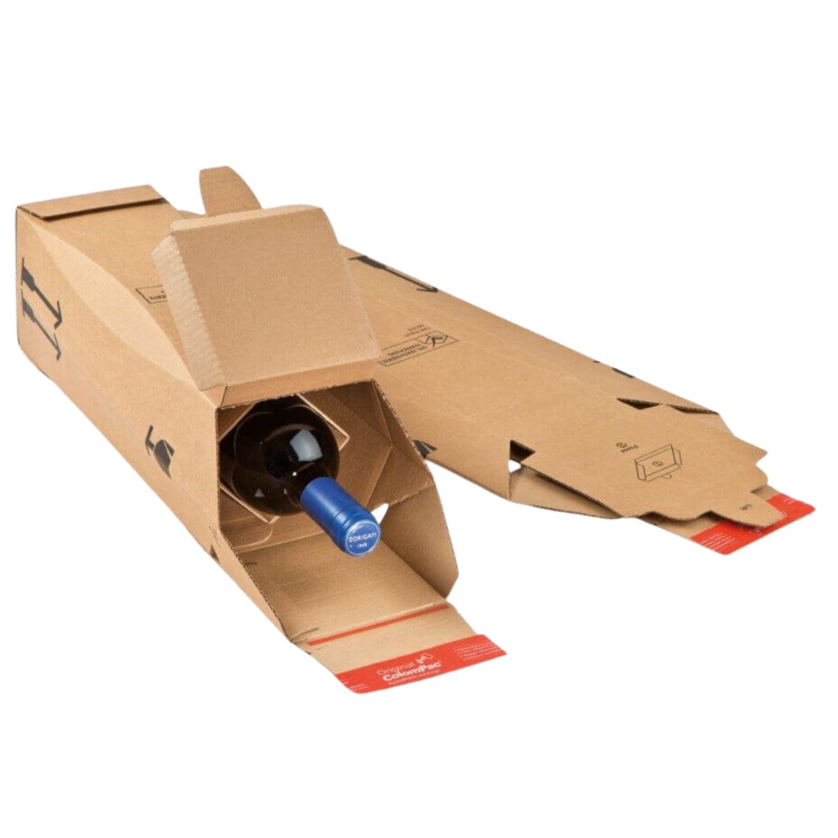 ColomPac® flesverpakking voor 1 fles 305x74x74mm – CP 181.101