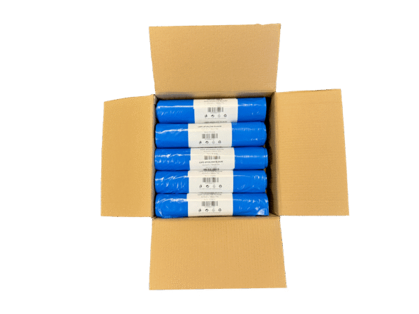 LDPE afvalzak 70x110cm, T70, 100% recycled blauw – 200st