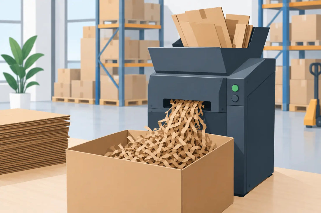 Review kartonshredder voor opvulling in magazijnen