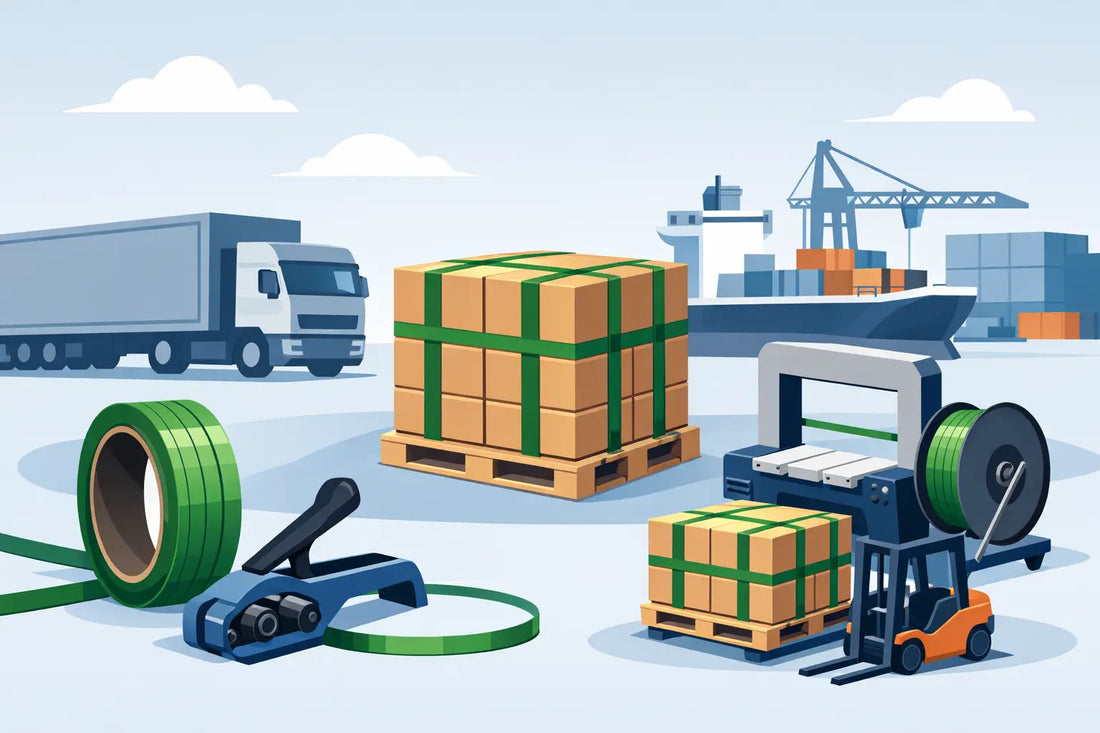 Pet band omsnoering voor strak transport