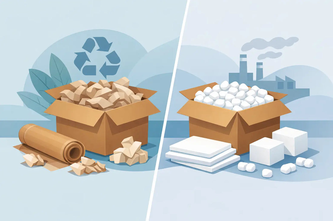Papieren opvulmateriaal versus foam kiezen