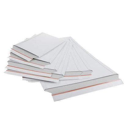 Kartonnen enveloppen wit, met plakstrip – 250 x 353 mm – 100 stuks