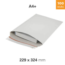 Kartonnen enveloppen wit, met plakstrip – 229 x 324 mm – 100 stuks