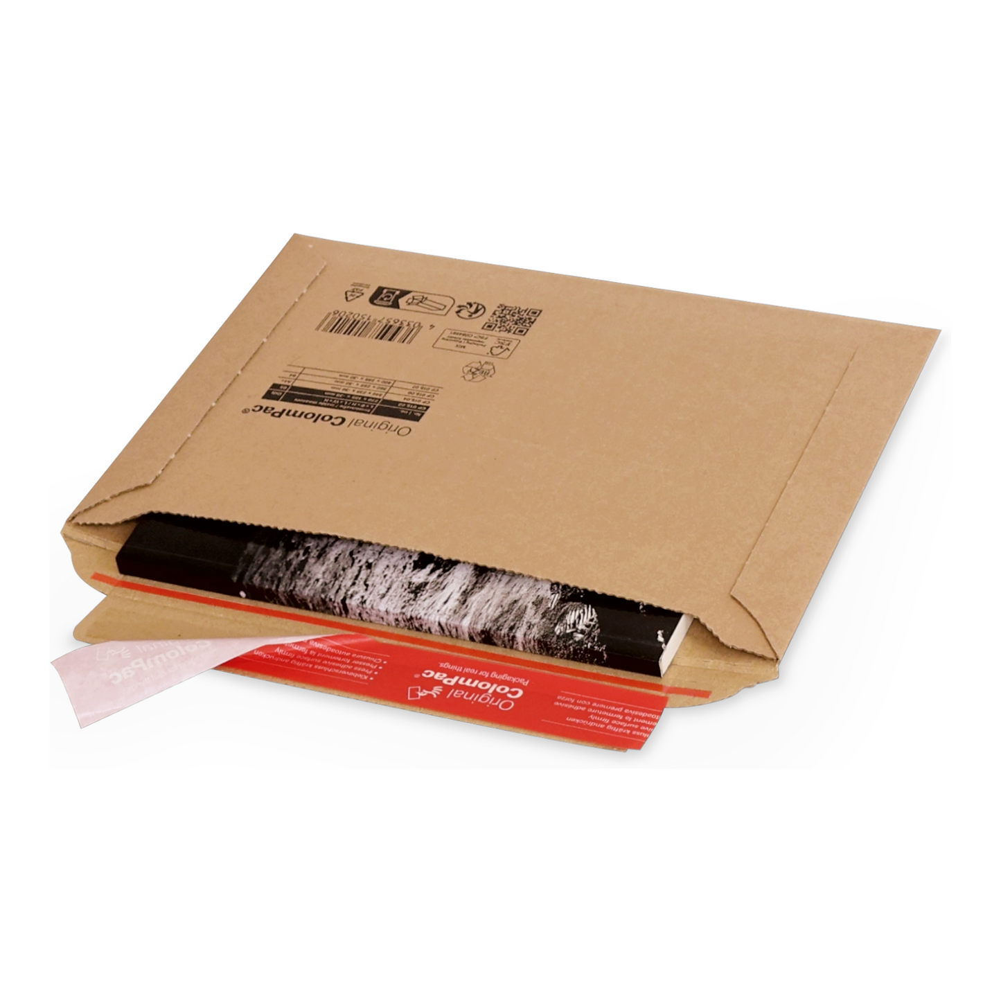 Golfkartonnen envelop bruin 270-185x-30mm – sluiting lange zijde – CP 015.02
