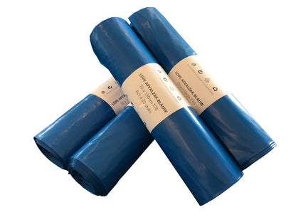 LDPE afvalzak 70x110cm, T70, 100% recycled blauw – 200st