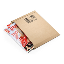 Golfkartonnen envelop bruin 340x235x-30mm – sluiting lange zijde – CP 015.04