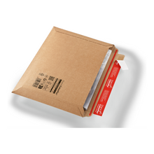 Golfkartonnen envelop bruin 360x250x-30mm – sluiting lange zijde – CP 015.06