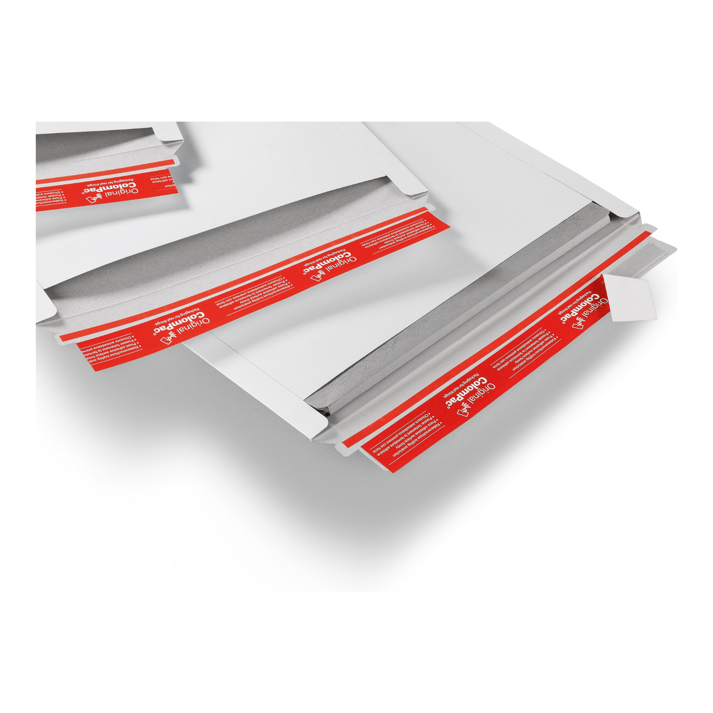 Massief kartonnen envelop wit 248x174x-30mm – sluiting lange zijde – CP 017.02