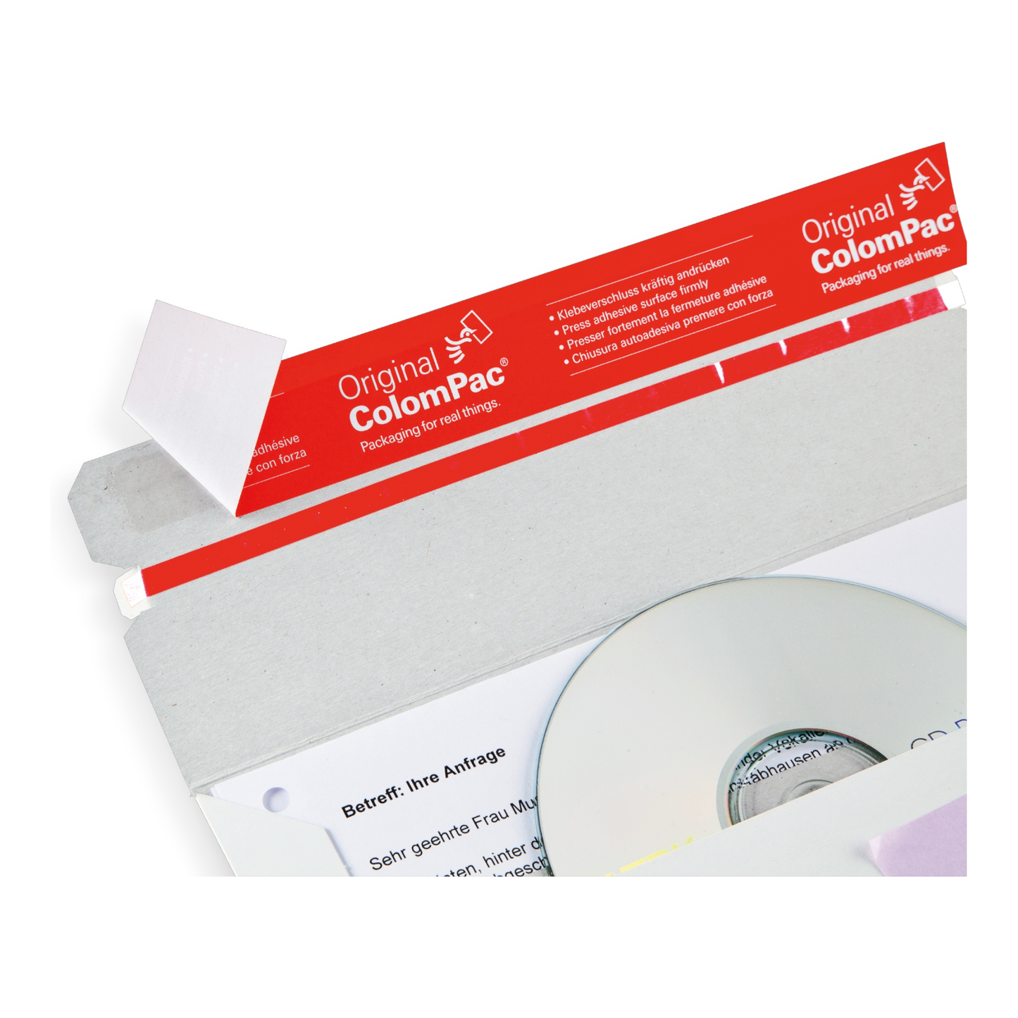 Massief kartonnen envelop wit 248x174x-30mm – sluiting lange zijde – CP 017.02