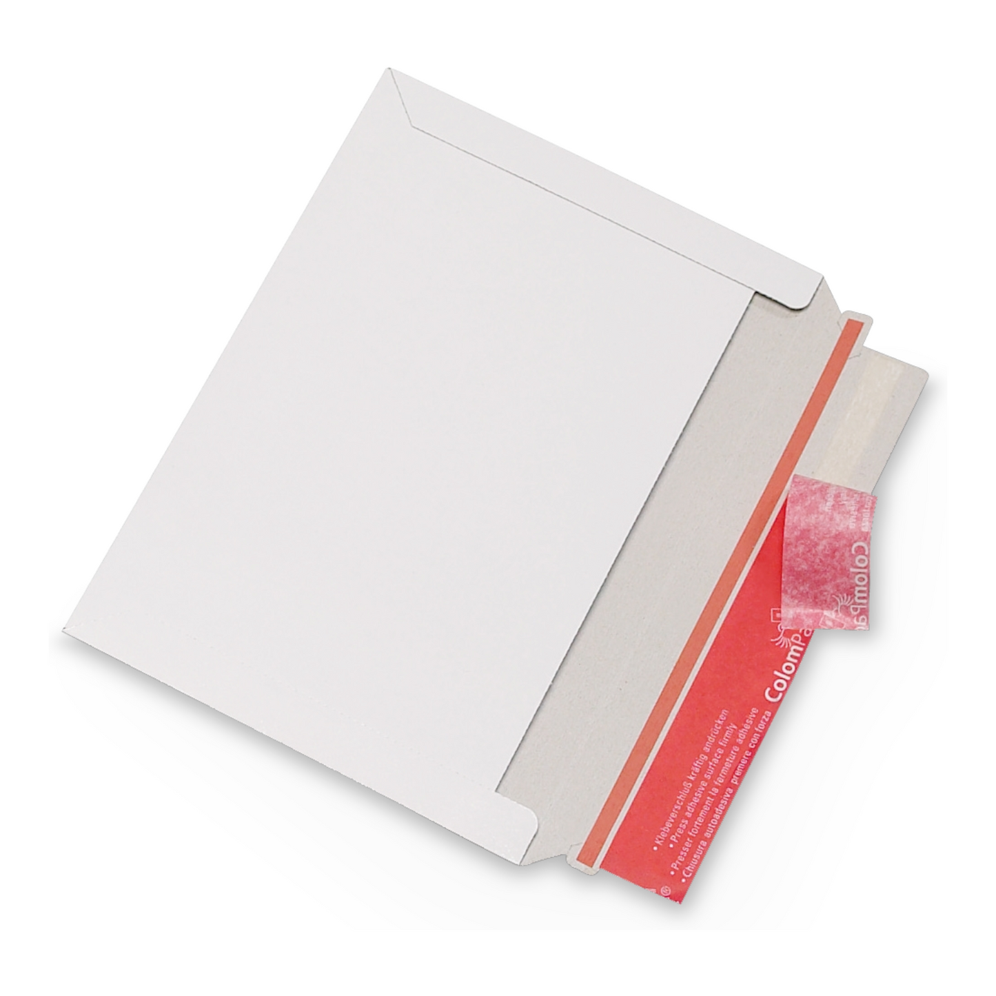 Massief kartonnen envelop wit 227x160x-30mm – sluiting lange zijde – CP 017.01